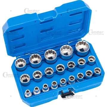 Condor Dugófej klt 1/2" 8-36mm 12 szögű 21 db-os