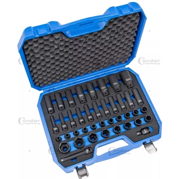 Condor Gépi dugósor 1/2" 8-32mm hosszú + rövid 40db-os