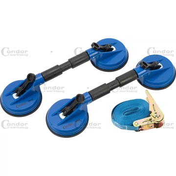 Lemeztartó készlet, 2 db dupla illesztésű tapadókorong, 1 db rögzítőpánt