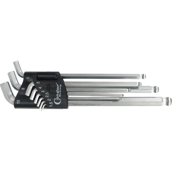 Condor Imbusz készlet gömb véggel extra rövid 1.5-10mm