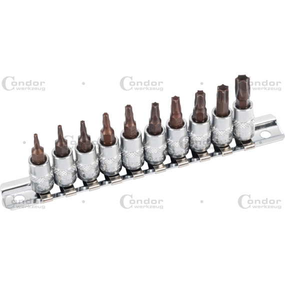 Condor Torx készlet 1/4" T8-45 10db-os nagy teljesítményű S2