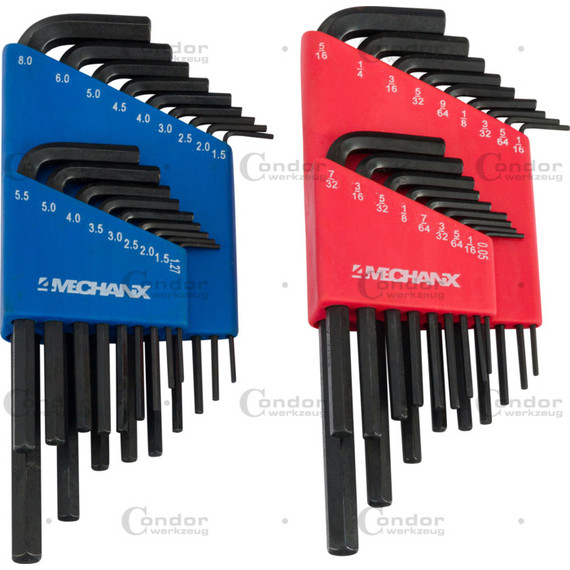 Condor Imbuszkészlet, 36db, metrikus, collos