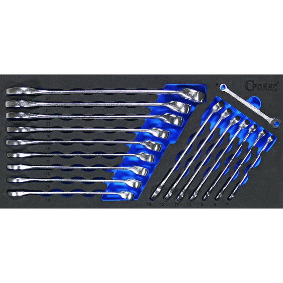 Condor Csillag-villáskulcs készlet 6-24mm,1/3-os habszivacs fiókbetétben