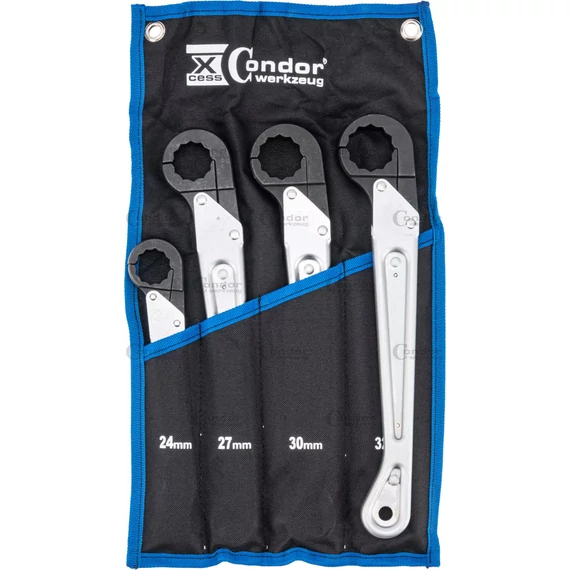 Condor  Leitungs-Knarren-Ringschlüssel-Satz, 4-tlg., 24-32 mm