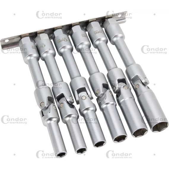 Condor  Izzítógyertya dugókulcs, 6 db, 3/8 ", 150 mm, SW8-16