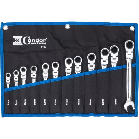 Racsnis csillag-villáskulcs készlet, Xcess Performance, 12 darabos, 8-19 mm